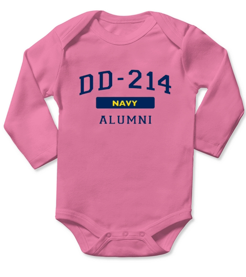 DD 214 U.S. Navy Alumni T Shirt for a Retired Hero Long Sleeve Baby One-Piece