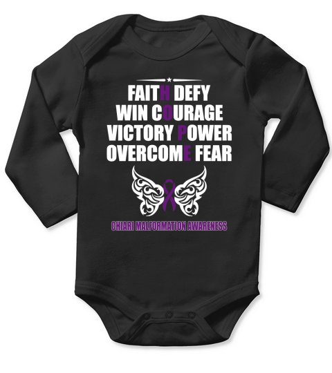 Defy  Chiari Malformation Long Sleeve Baby One-Piece