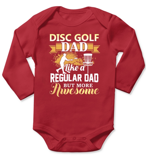 Disc Golf Dad Like A Regular Dad Funny Long Sleeve Baby One-Piece