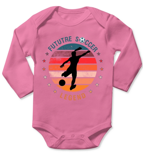 Future soccer legend girl Long Sleeve Baby One-Piece