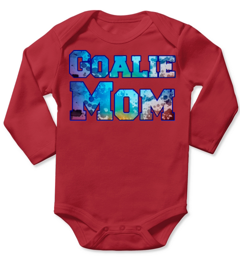 Goalie Mom watercolor Long Sleeve Baby One-Piece
