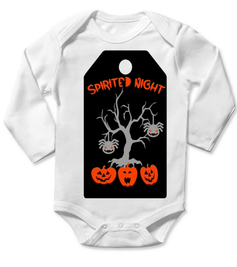 Halloween Gift Tags Halloween Favor 3 Long Sleeve Baby One-Piece