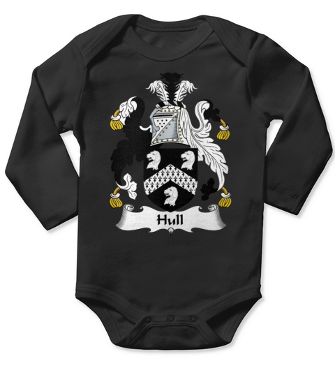Hull Family Crest British Family Crests Long Sleeve Baby One-Piece