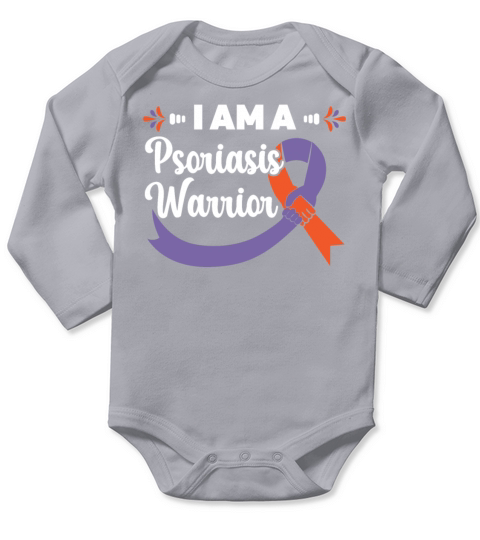 I Am A Psoriasis Warrior Skin Disease Psoriasis Long Sleeve Baby One-Piece