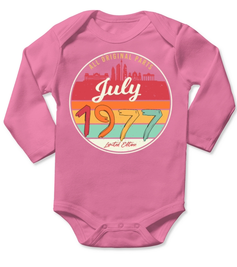 July 1977 Limited Edition Long Sleeve Baby One-Piece