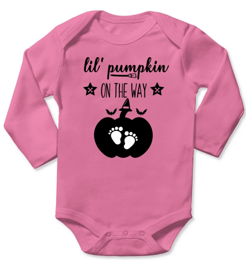 Lil Pumpkin on the Way Long Sleeve Baby One-Piece