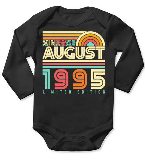 Month Of Birth August 1995 Long Sleeve Baby One-Piece