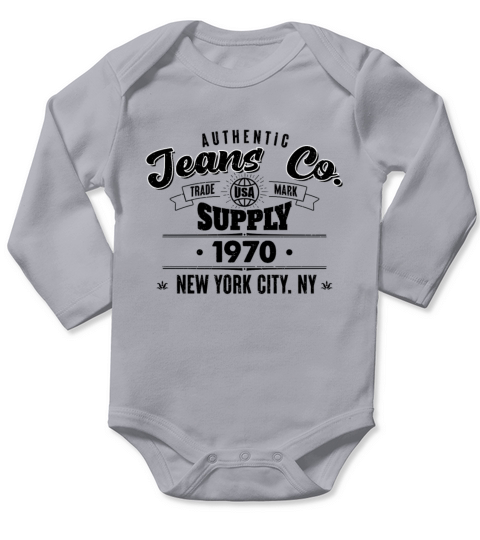 New York City Born In 1970 Vintage Birthday Long Sleeve Baby One-Piece