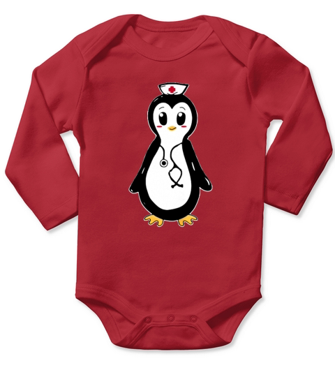 Nurse Penguin Shirt Women’s Premium Hoodie Long Sleeve Baby One-Piece