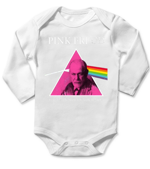 Pink Freud The Dark Side Of Your Mom Long Sleeve Baby One-Piece