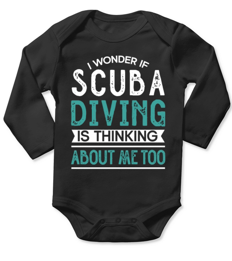 Scuba Diving Gift Underwater Lover Scuba Diver Long Sleeve Baby One-Piece