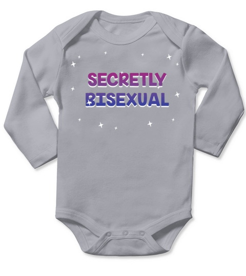 Secretly Bisexual Bi Introvert Bi Pride Long Sleeve Baby One-Piece