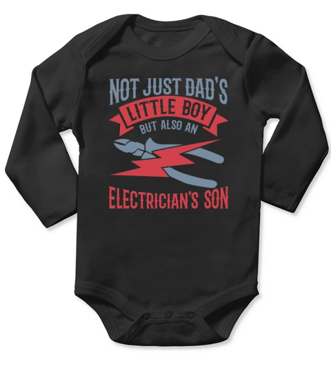 Son of an Electrician Long Sleeve Baby One-Piece