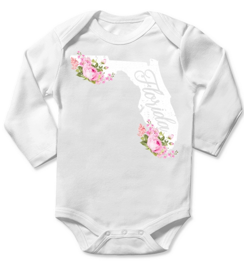 Sunshine Local Florida Flag Long Sleeve Baby One-Piece