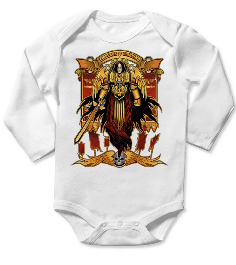 Tee-shirt le dieu empereur de l&#39;humanité Long Sleeve Baby One-Piece
