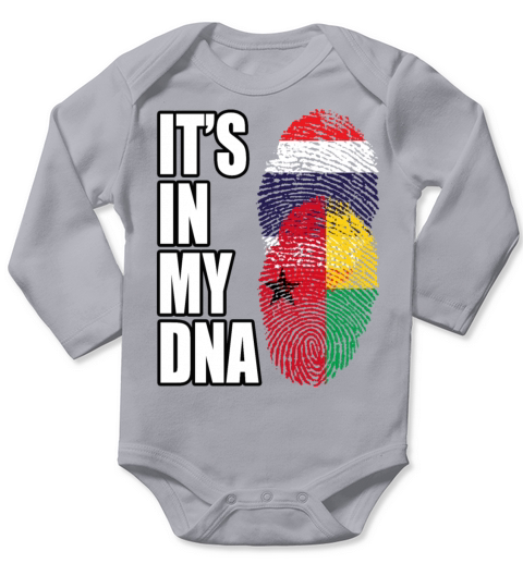 Thai And Bissau Guinean Vintage Heritage DNA Flag Long Sleeve Baby One-Piece