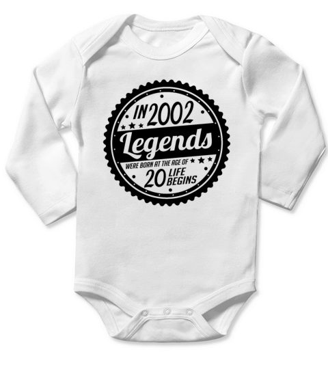The legend was born in 2002 Long Sleeve Baby One-Piece