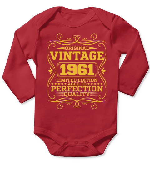 Vintage 1961 Original Limited Edition Long Sleeve Baby One-Piece