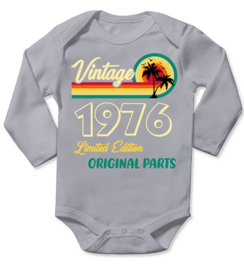 Vintage 1976 Limited Edition Original Parts Long Sleeve Baby One-Piece