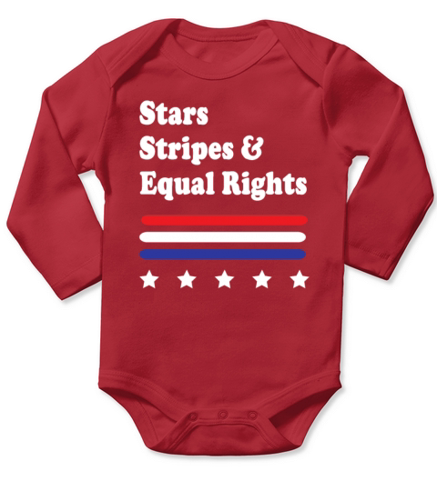 Womens 4th of july stars stripes and equal rights Long Sleeve Baby One-Piece