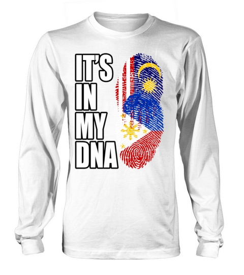Malaysian And Filipino Mix Heritage DNA Flag Long sleeved Unisex