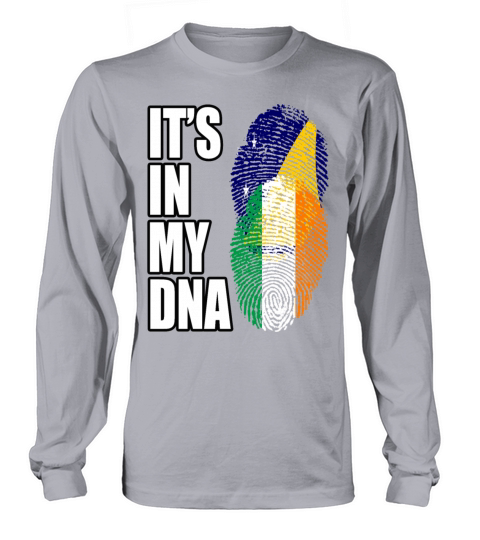 Tokelauan And Irish Mix Heritage DNA Flag Long sleeved Unisex