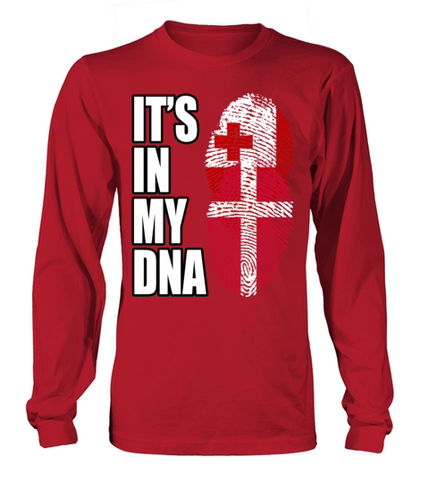 Tongan And Danish Mix Heritage DNA Flag Long sleeved Unisex