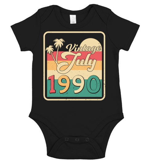 1990 July Everything Original Short Sleeve Baby One-Piece