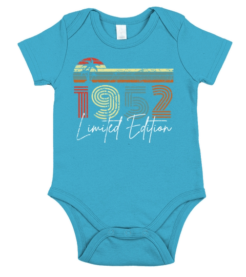 70 Years 1952 Vintage Limited Edition Short Sleeve Baby One-Piece