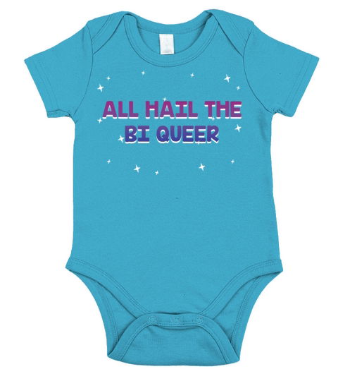 All Hail the Bi Queer Bisexual LGBTQ Bi Pride Short Sleeve Baby One-Piece