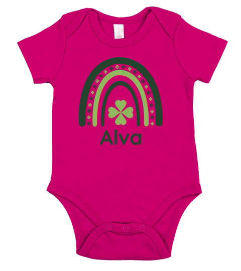 Alva Clover Boho Rainbow Short Sleeve Baby One-Piece