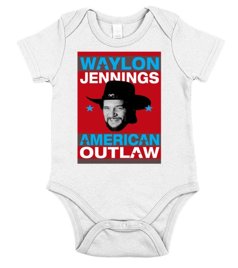AMERICAN OUTLAW - WAYLON JENNINGS Short Sleeve Baby One-Piece