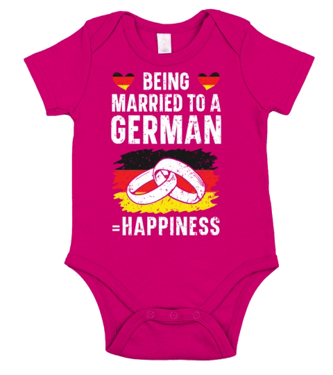 Being Married To A German Husband Wife Germany Short Sleeve Baby One-Piece