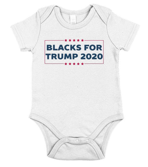 BLACKS FOR TRUMP 2020 Short Sleeve Baby One-Piece