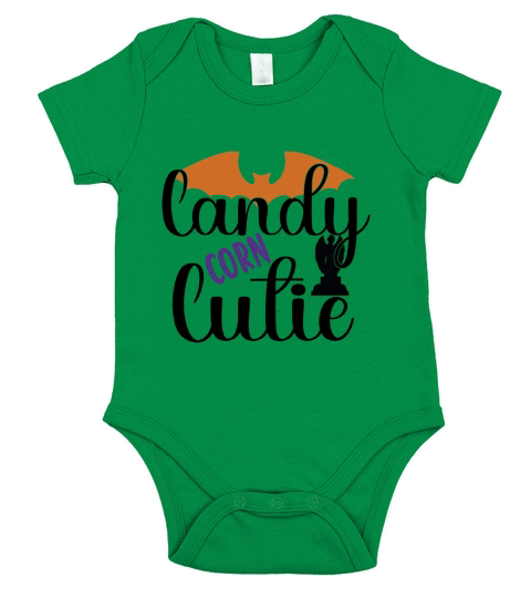 Candy Corn Cutie Halloween Costume Short Sleeve Baby One-Piece