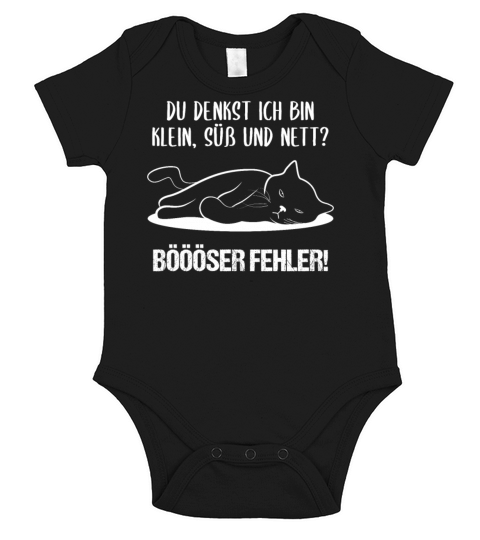 Cat Small Sweet Nice Bad Mistake Quote Gift Short Sleeve Baby One-Piece
