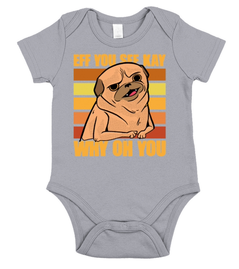 Eff You See Kay Why Oh You Yoga Workout Pug Pet Short Sleeve Baby One-Piece