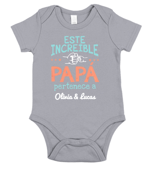 Este Increible Papa Pertenece A Olivia And Lucas shirt Short Sleeve Baby One-Piece