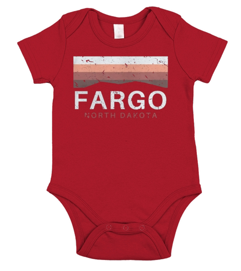 Fargo North Dakota T Shirt Vintage ND Distressed Short Sleeve Baby One-Piece