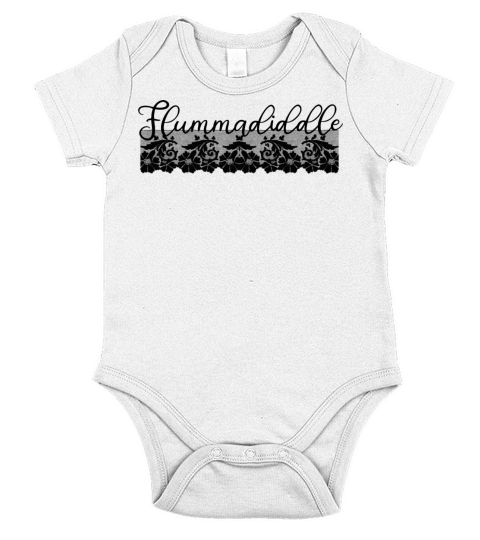 Flummadiddle - 19th Century Slang and Black Lace Short Sleeve Baby One-Piece