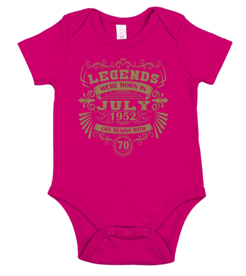 Funny Sayings for 50th Birthday July 1952 Vintage Short Sleeve Baby One-Piece