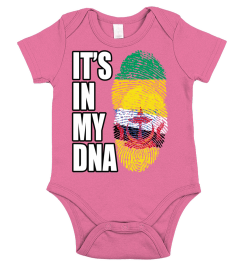 Gambian And Bruneian Mix Heritage DNA Flag Short Sleeve Baby One-Piece