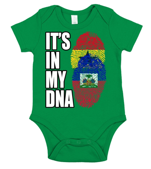 Ghanaian And Haitian Mix Heritage DNA Flag Short Sleeve Baby One-Piece