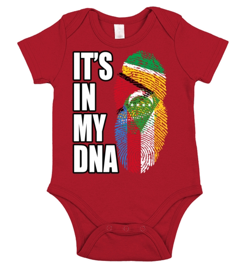 Guyanese And Comoran Mix Heritage DNA Flag Short Sleeve Baby One-Piece