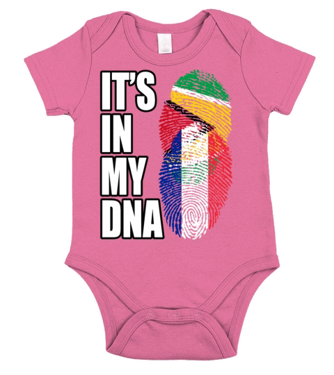 Guyanese And French Mix Heritage DNA Flag Short Sleeve Baby One-Piece