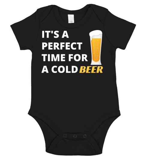 Its a perfect time for a cold beer Short Sleeve Baby One-Piece