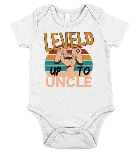 Leveled Up To Uncle Gaming Gamble Short Sleeve Baby One-Piece