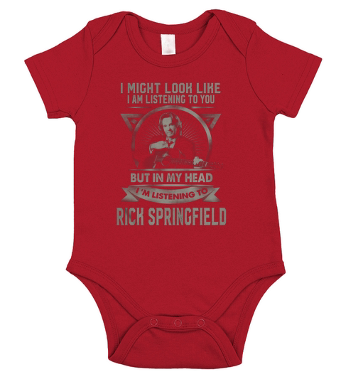 Limited Edition! I Love Rick Springfield Short Sleeve Baby One-Piece