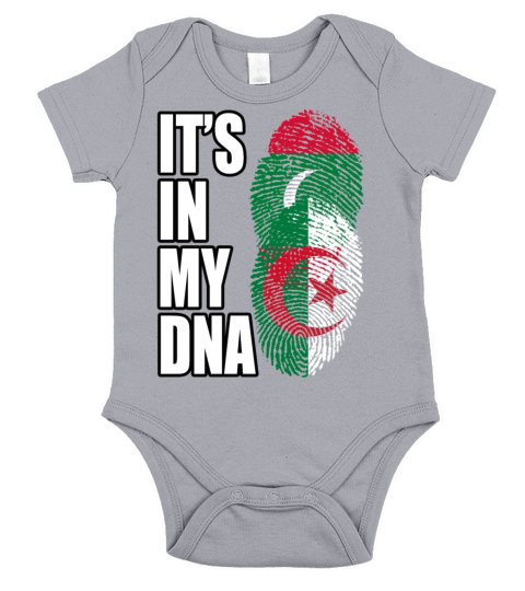 Maldivian And Algerian Mix Heritage DNA Flag Short Sleeve Baby One-Piece