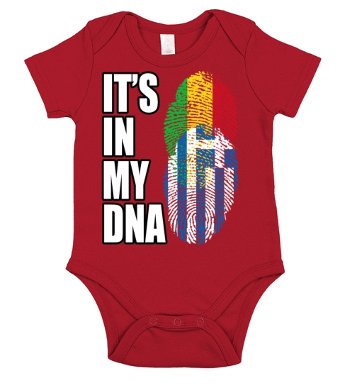 Malian And Greek Mix Heritage DNA Flag Short Sleeve Baby One-Piece